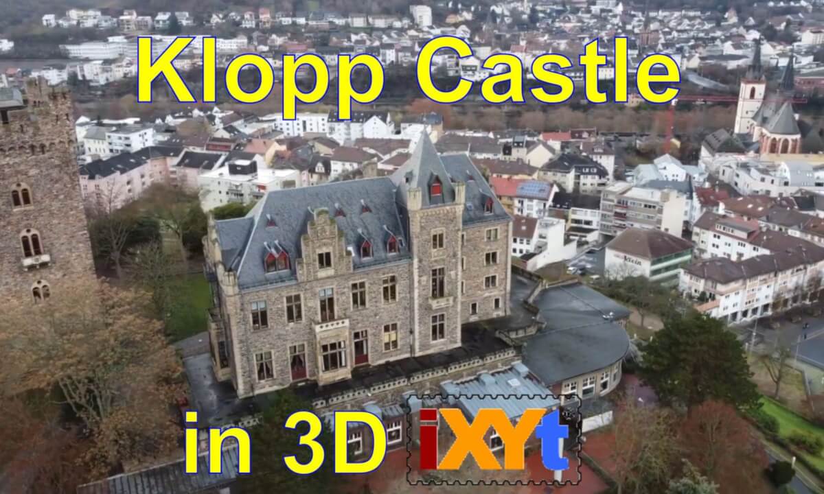 Klopp Castle, Rhineland-Palatinate, Germany in 3D calming relax SBS LR video for VR