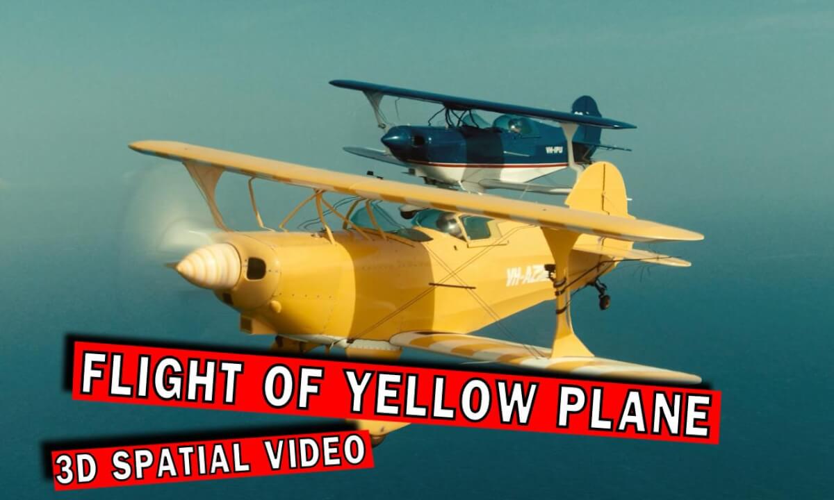 Yellow Plane | SBS 8K 3D - Immerdive VR - VR Video | DeoVR