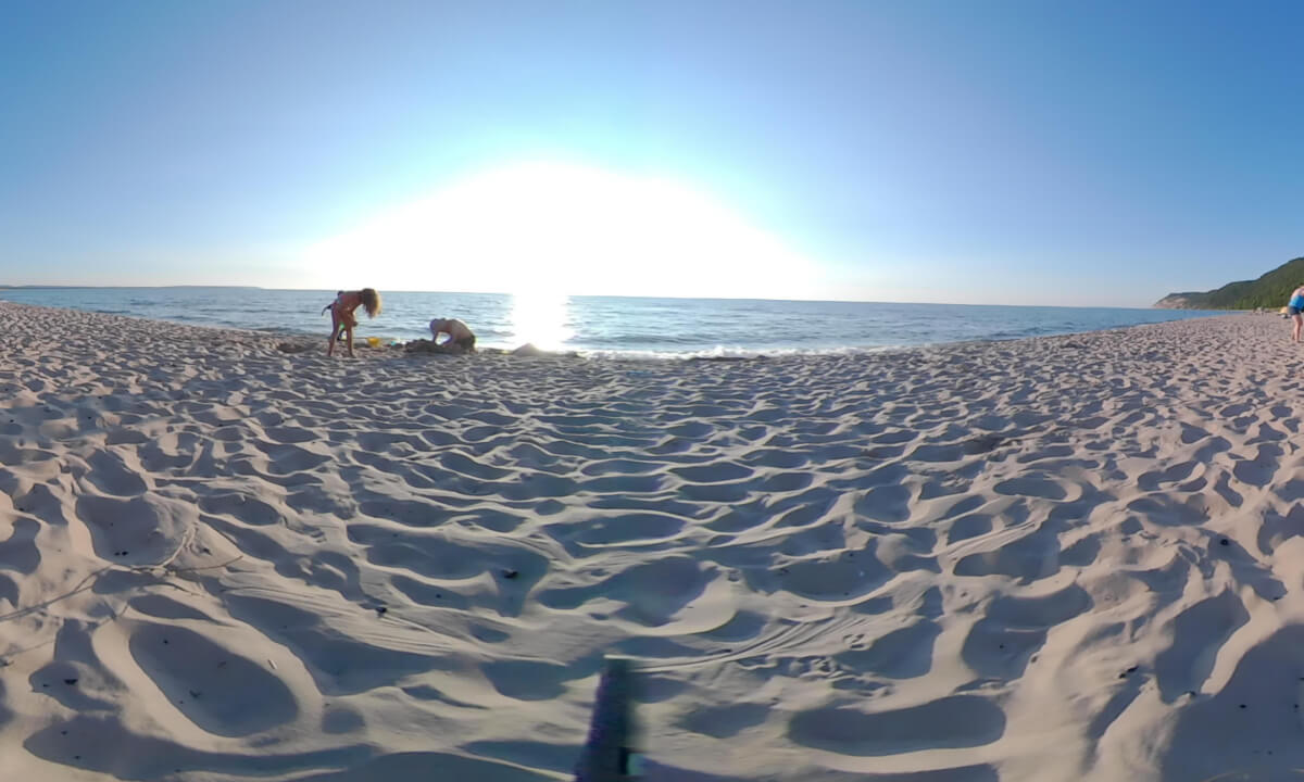Sunset on Esch Beach Lake Michigan, Pt 6 - 8K 360 VR Video - Michigan in VR