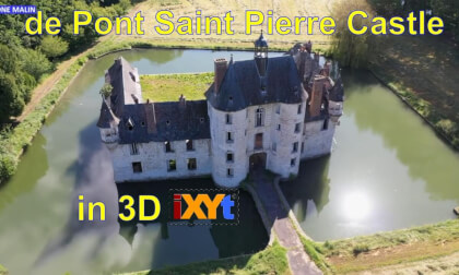 de Pont Saint Pierre Castle, Normandy,  France in 3D SBS LR video for VR VR Video de Pont Saint Pierre Castle, Normandy,  France in 3D SBS LR video for VR VR
