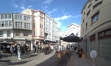 Música en directo en la calle San Juan (2). A Coruña (VR180 3D)