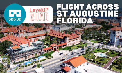 Flight Across St Augustine Florida in 3D VR Video Flight Across St Augustine Florida in 3D VR