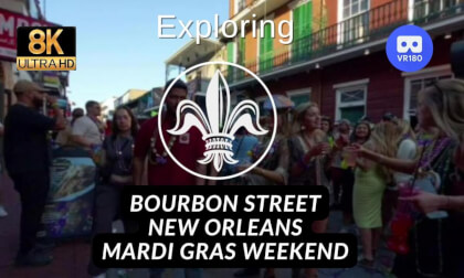 Bourbon Street New Orleans Mardi Gras Saturday 8K  VR180 60FPS VR Video Bourbon Street New Orleans Mardi Gras Saturday 8K  VR180 60FPS VR