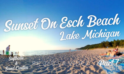 Sunset On Esch Beach Lake Michigan Part 7 Softball and Sandcastles - 8k 360 VR Video - Michigan In VR Sunset On Esch Beach Lake Michigan Part 7 Softball and Sandcastles - 8k 360 VR Video - Michigan In VR