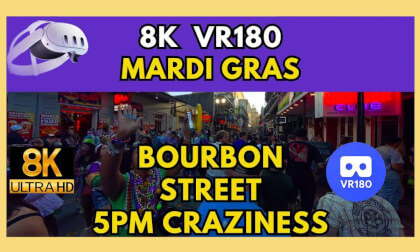 Mardi Gras Just Got REAL: Bourbon Street at 5PM in 8K VR180! Mardi Gras Just Got REAL: Bourbon Street at 5PM in 8K VR180!