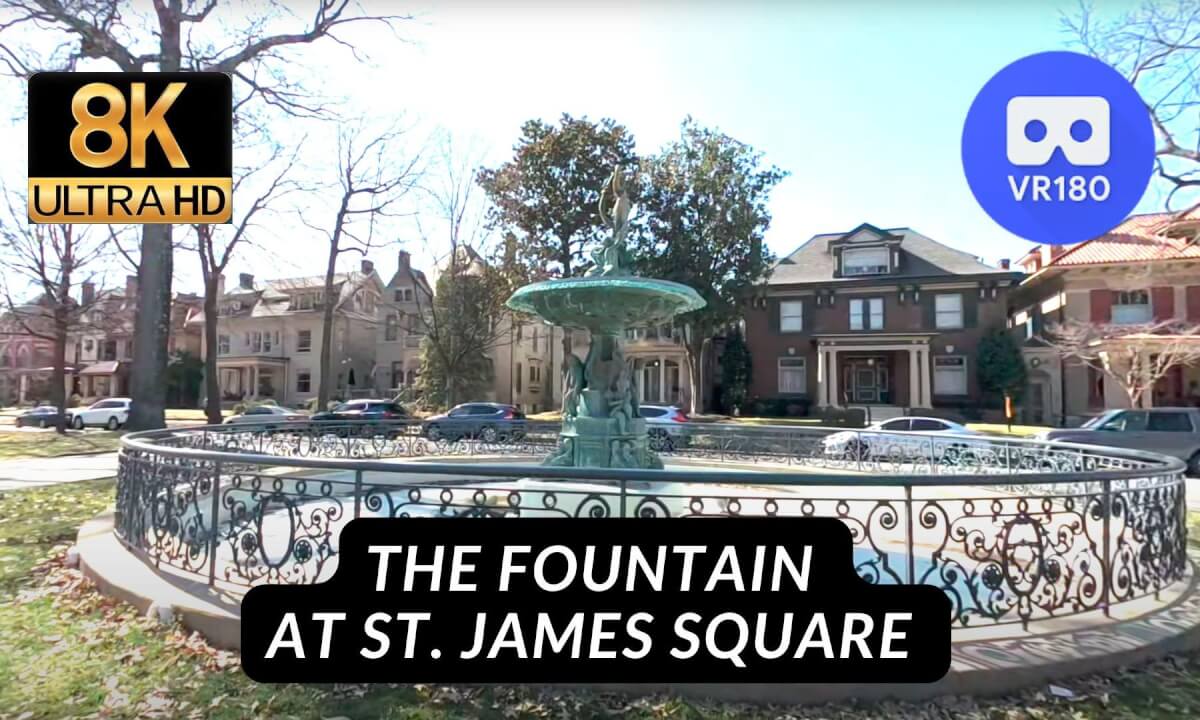 ⛲ Immersive 8K VR180 60FPS Tour: Fountain at St. James Court, Louisville KY ⛲