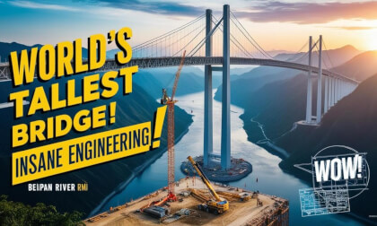 You Won't Believe The Height Of China's Beipan River Bridge