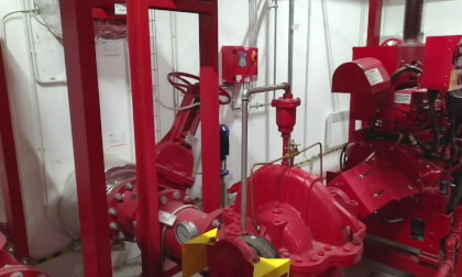 Fire pumps in action Fire pumps in action