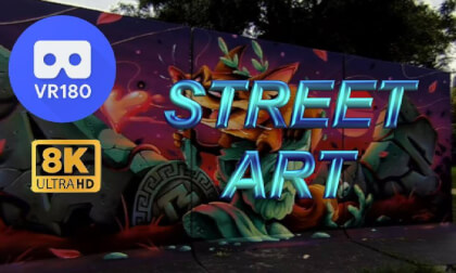 VR 3D - LE MANS -  Street Art  - Gué de Maulny - AV1 - VR180  8K.MP4