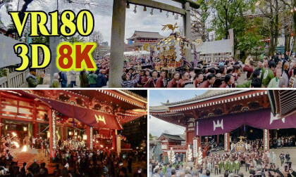 Sensoji Temple ' JIGENN-E' , an event celebrating the appearance of Kannon Bodhisattva at Sensoji Temple VR Video Sensoji Temple ' JIGENN-E' , an event celebrating the appearance of Kannon Bodhisattva at Sensoji Temple VR
