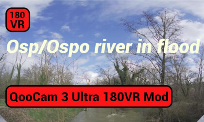 River in flood - Osp river VR Video River in flood - Osp river VR