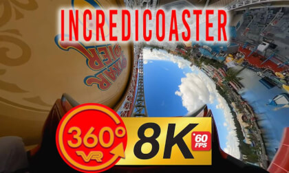 Thrilling Incredicoaster Front Row 8K 360° VR 60fps Spatial Audio VR Video Thrilling Incredicoaster Front Row 8K 360° VR 60fps Spatial Audio VR