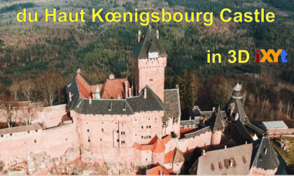 Château du Haut-Koenigsbourg , Bas-Rhin département, Alsace, France in 3D SBS LR video for VR