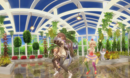 [MMD] Duranta-chan Bola Rebola in a greenhouse with wriggling back properties / remake