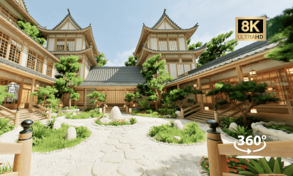 Japanese courtyard VR Video Japanese courtyard VR