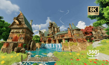 Cartoon village VR Video Cartoon village VR