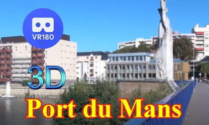 VR180 7K - LE MANS  Statut de Wibur Wright et bord de Sarthe VR Video VR180 7K - LE MANS  Statut de Wibur Wright et bord de Sarthe VR