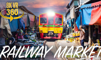Maeklong Railway Market Thailand - 8K 360 VR Video Maeklong Railway Market Thailand - 8K 360 VR Video