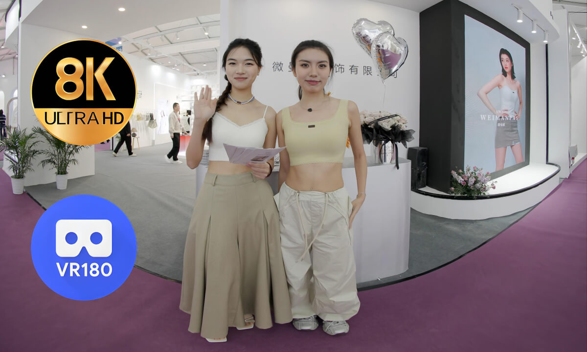 Two girls are introducing the new lingerie collection