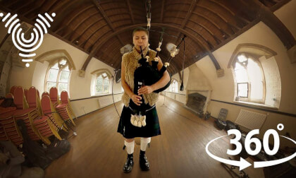 VR 360° Bagpipes Meet Rock: Teen Virtuoso Rocks Church Hall in VR360 Experience! VR Video VR 360° Bagpipes Meet Rock: Teen Virtuoso Rocks Church Hall in VR360 Experience! VR