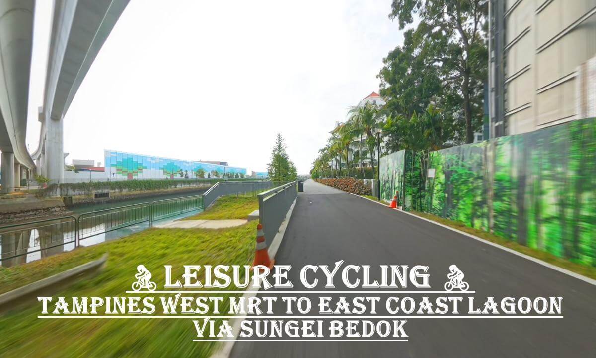 Tampines West MRT to East Coast Lagoon via Sungei Bedok | 🚴🏻♀️Leisure Cycling 🚴🏻♀️|