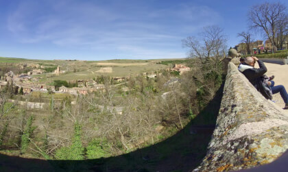 View outside Alcazar Segovia Spain looking at surrounding countryside 8K 180VR VR Video View outside Alcazar Segovia Spain looking at surrounding countryside 8K 180VR VR