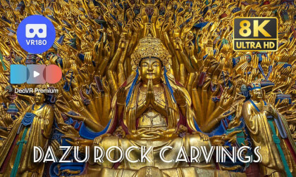 Travel China: Dazu Rock Carvings 大足石刻 | Chongqing | 8K 3D 180 Travel China: Dazu Rock Carvings 大足石刻 | Chongqing | 8K 3D 180