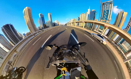 360° Motorcycle Ride Through Empty City Streets 360° Motorcycle Ride Through Empty City Streets