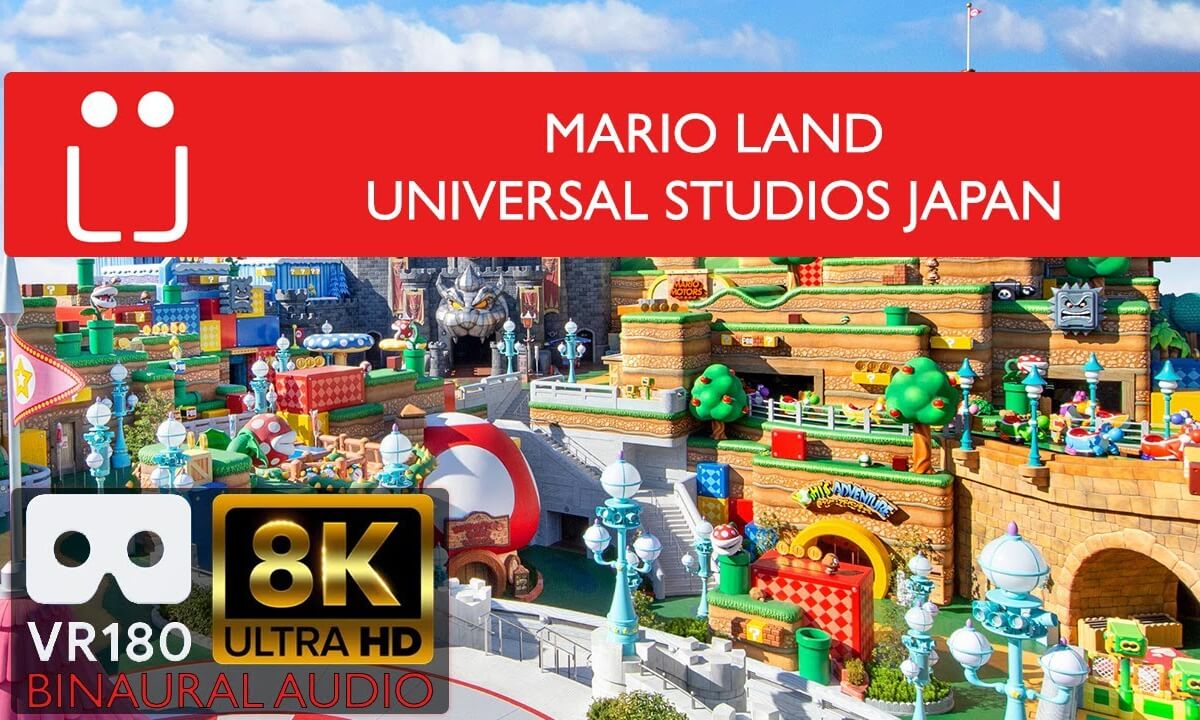VR 180 (3D, 8K): Super Mario Land - Universal Studios Japan (Binaural)