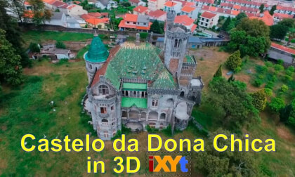 Dona Chica Castle,  Braga, Portugal in 3D SBS LR video for VR