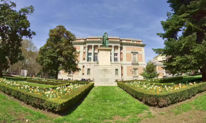 Outside Real Jardin Botanico facing Museo del Prado 8K 180VR Topaz VR Video Outside Real Jardin Botanico facing Museo del Prado 8K 180VR Topaz VR
