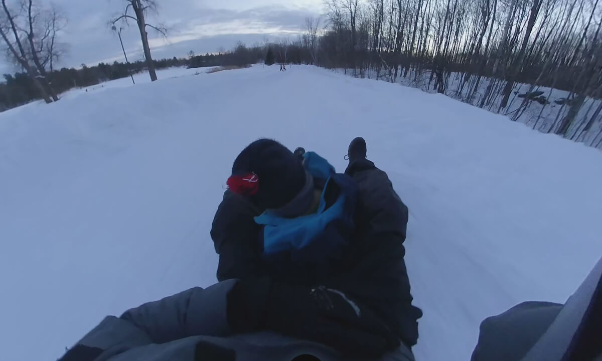 Having fun in the snow