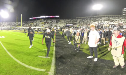 UCF WR warming up before football game VR Video UCF WR warming up before football game VR