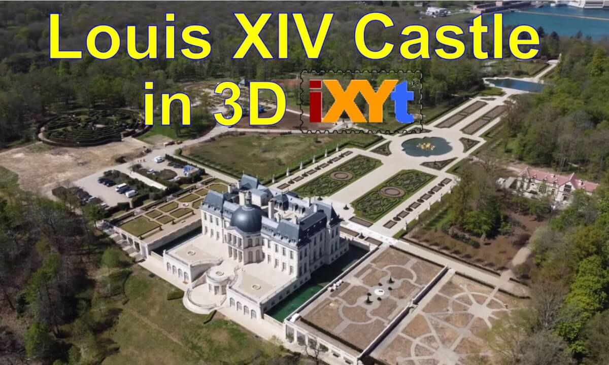 Château Louis XIV, Yvelines, Île-de-France in 3D SBS LR video for VR