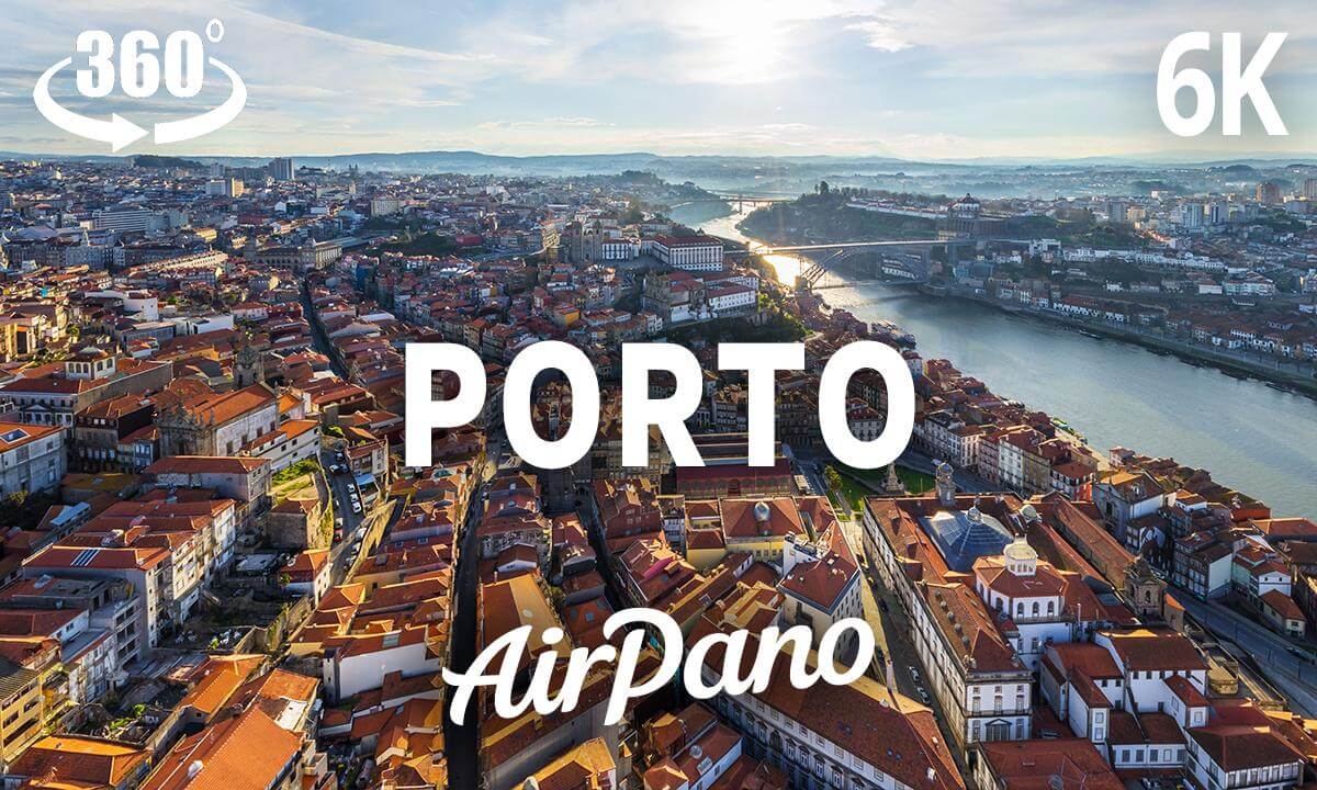 Porto, Portugal. 360° aerial video