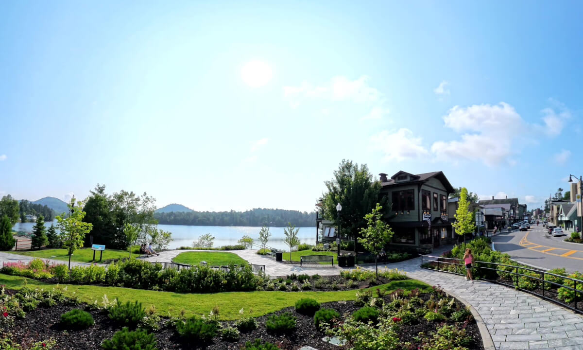 Lake Placid NY Center of Town 8K 360VR Topaz version