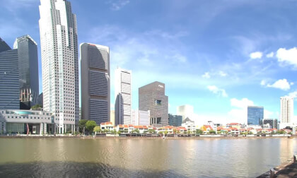 [VR180] A weekend morning at Singapore riverside