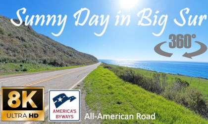 Beautiful sunny afternoon in Big Sur on a Ninja 1000.  360 Degree 8K Video. VR Video Beautiful sunny afternoon in Big Sur on a Ninja 1000.  360 Degree 8K Video. VR