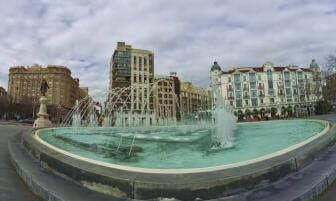 Valladolid Spain Fountain and Sign 8K 180VR Topaz VR Video Valladolid Spain Fountain and Sign 8K 180VR Topaz VR