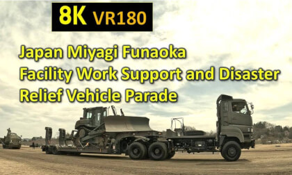 Japan Miyagi Funaoka Facility work support and disaster relief vehicle parade Japan Miyagi Funaoka Facility work support and disaster relief vehicle parade