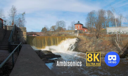 Vantaankoski dam and natural rapids in Helsinki VR Video Vantaankoski dam and natural rapids in Helsinki VR