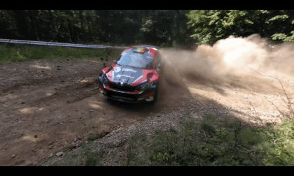 Rally car spins - panning 3D VR180 Rally car spins - panning 3D VR180