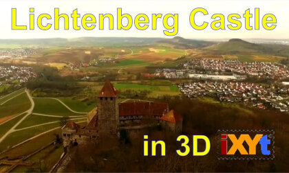 Lichtenberg Castle,  Oberstenfeld, Baden-WĂĽrttemberg, Germany in 3D SBS LR video for VR Lichtenberg Castle,  Oberstenfeld, Baden-WĂĽrttemberg, Germany in 3D SBS LR video for VR