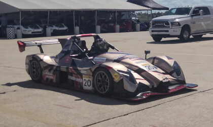Radical Sportscars heading out to the track at Sebring International Raceway. Radical Sportscars heading out to the track at Sebring International Raceway.