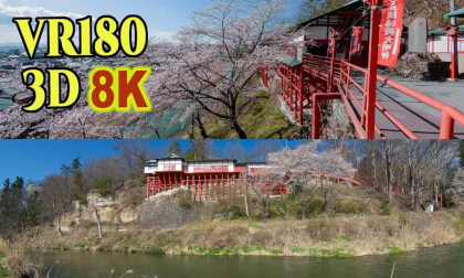 Hanazura Inari Shrine built on the side of a cliff in Saku city,Nagano, JAPAN VR Video Hanazura Inari Shrine built on the side of a cliff in Saku city,Nagano, JAPAN VR