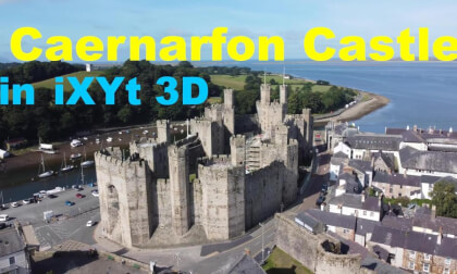 Caernarfon Castle, Gwynedd, north-west Wales in iXYt 3D sbs video for VR Caernarfon Castle, Gwynedd, north-west Wales in iXYt 3D sbs video for VR