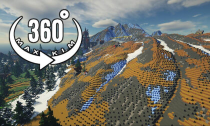 [5.7k 360°] [005] Minecraft Server Travel - Plateau View [MaxKim]