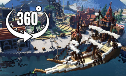 [5.7k 360°] [006] Minecraft Server Travel - Port Village [MaxKim]