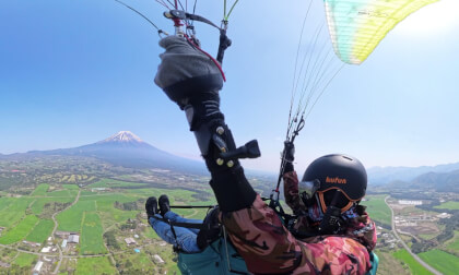 20250427 Mt Fuji paragliding Koyama top landing VR Video 20250427 Mt Fuji paragliding Koyama top landing VR