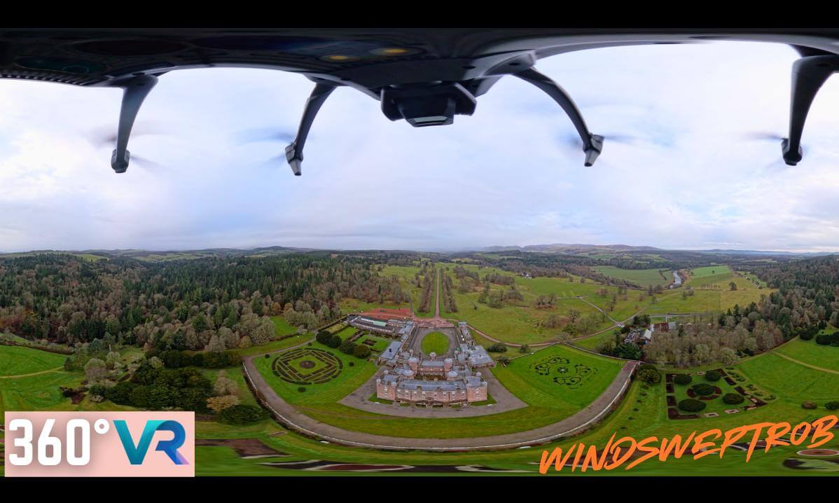 Insta360 X4 + DJI Mavic 3 | 360° 8K Flythrough – Scottish Castle Ruins | WindsweptRob